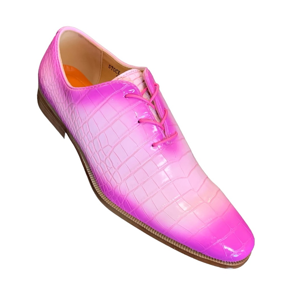 Mens Pink Two tone dress  shoe for men and boys retro design
